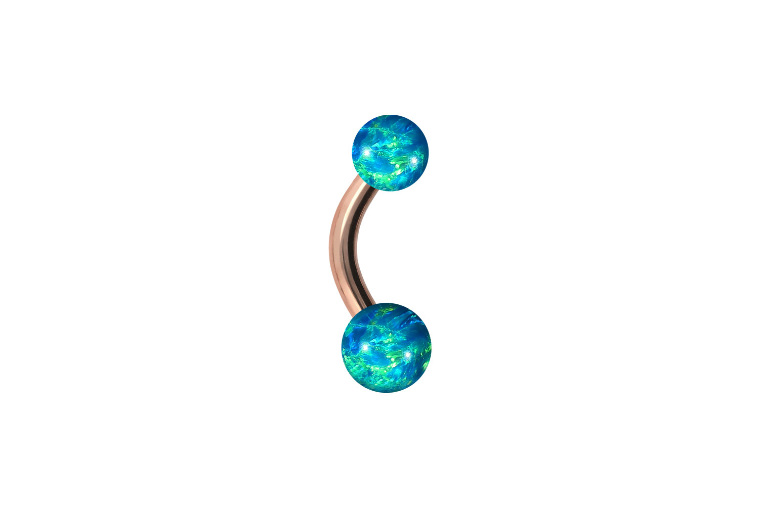 Chirurgenstahl Mini Bananabell Piercing SYNTHETISCHE OPALE